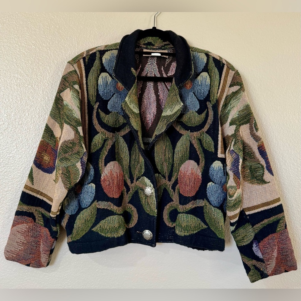 Vintage Painted Pony Tapestry Jacket One Size